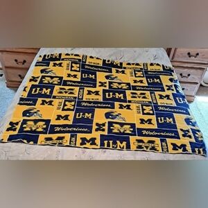 Michigan Wolverines & Detroit Tigers Fleece Throw